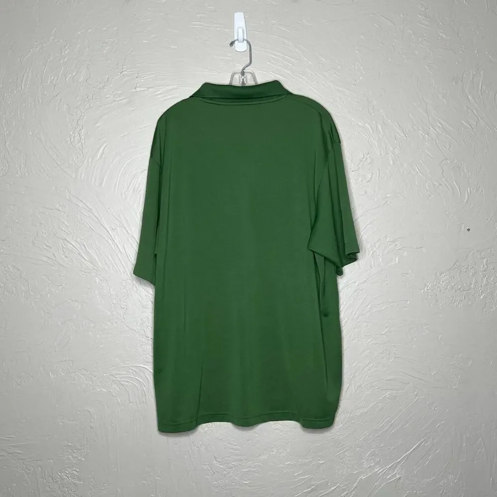 PGA Tour Men's Performance Golf Polo Shirt - Green/Black XXL